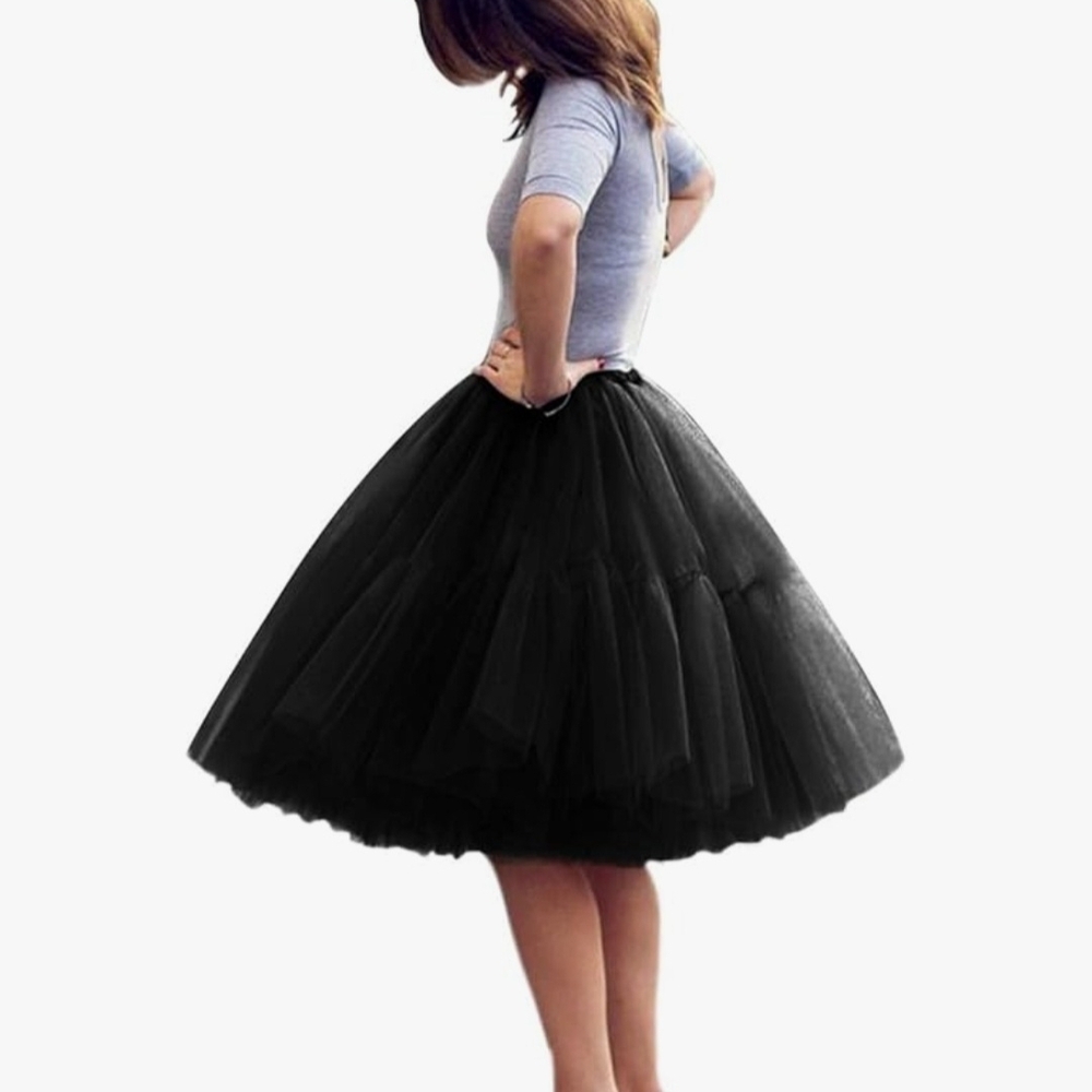Elegant Black Tulle Skirt- Halloween Costume
